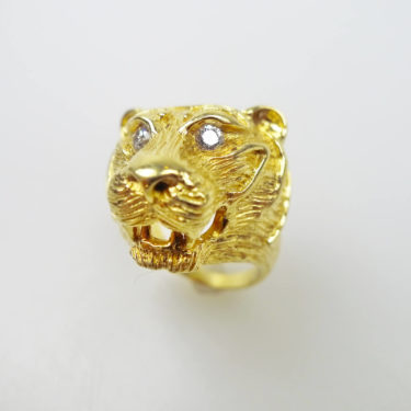 lion's head ring by van cleef