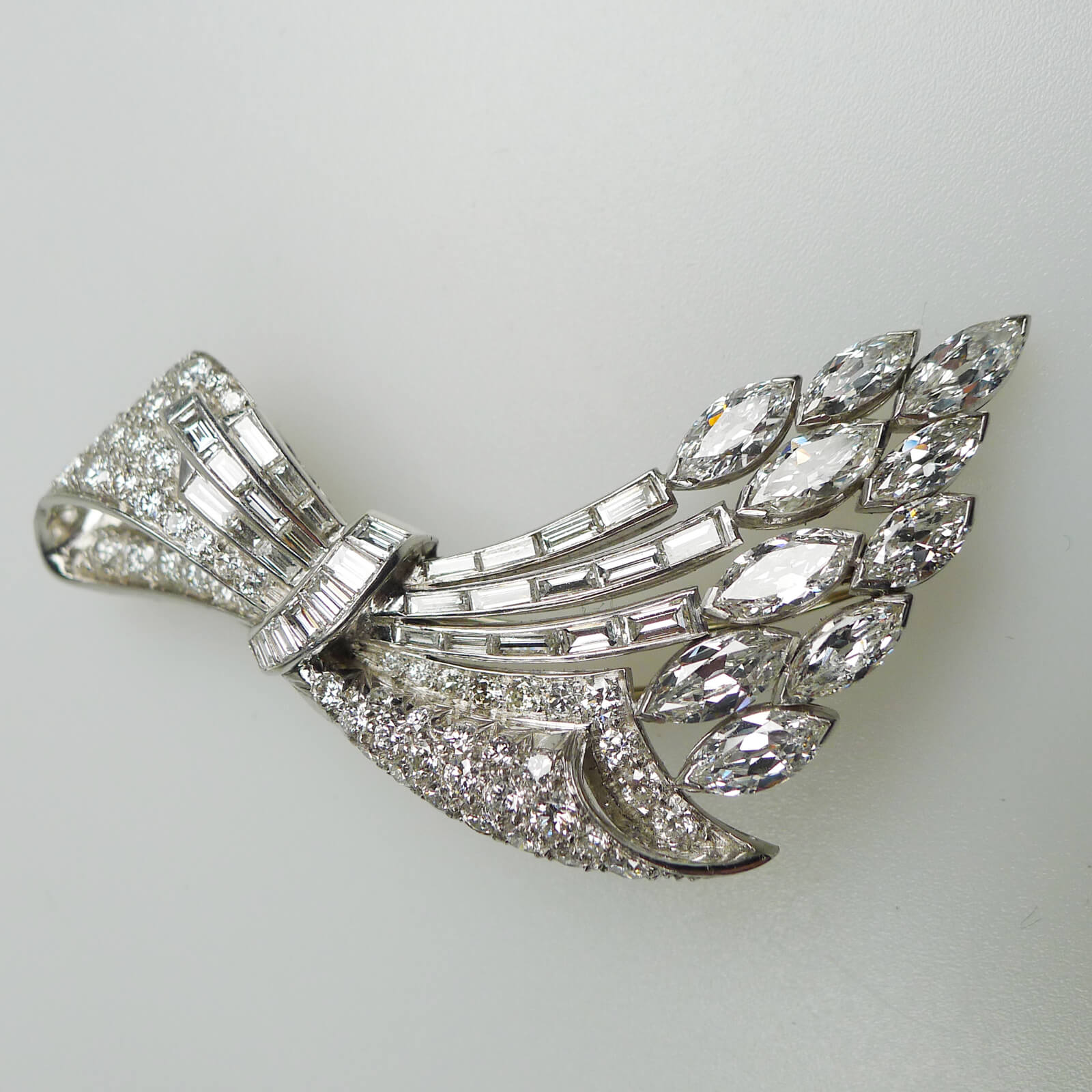Platinum, Art Deco Diamond Brooch