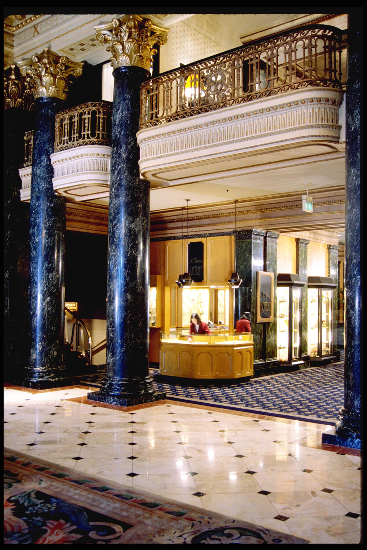 Shapur Mozaffarian's St. Francis Boutique in the lobby of the St. Francis Hotel on Union Square.
