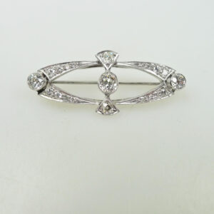 turn of the century open oval diamond brooch