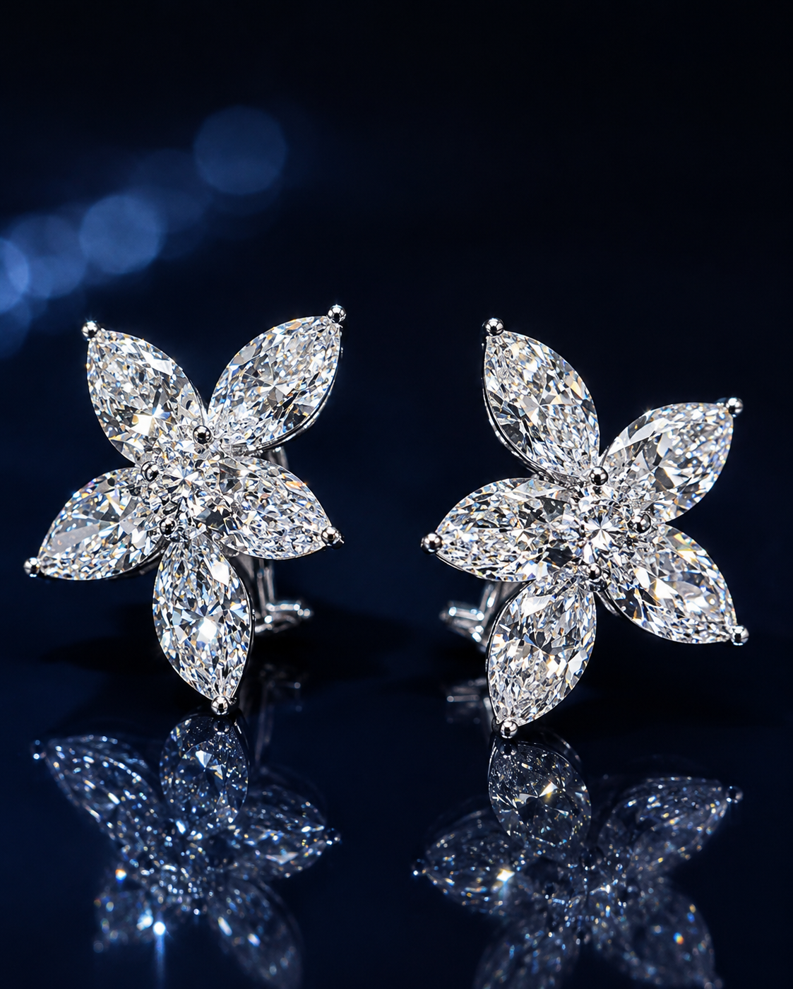 Shapur Mozaffarian Diamond Cluster Earrings