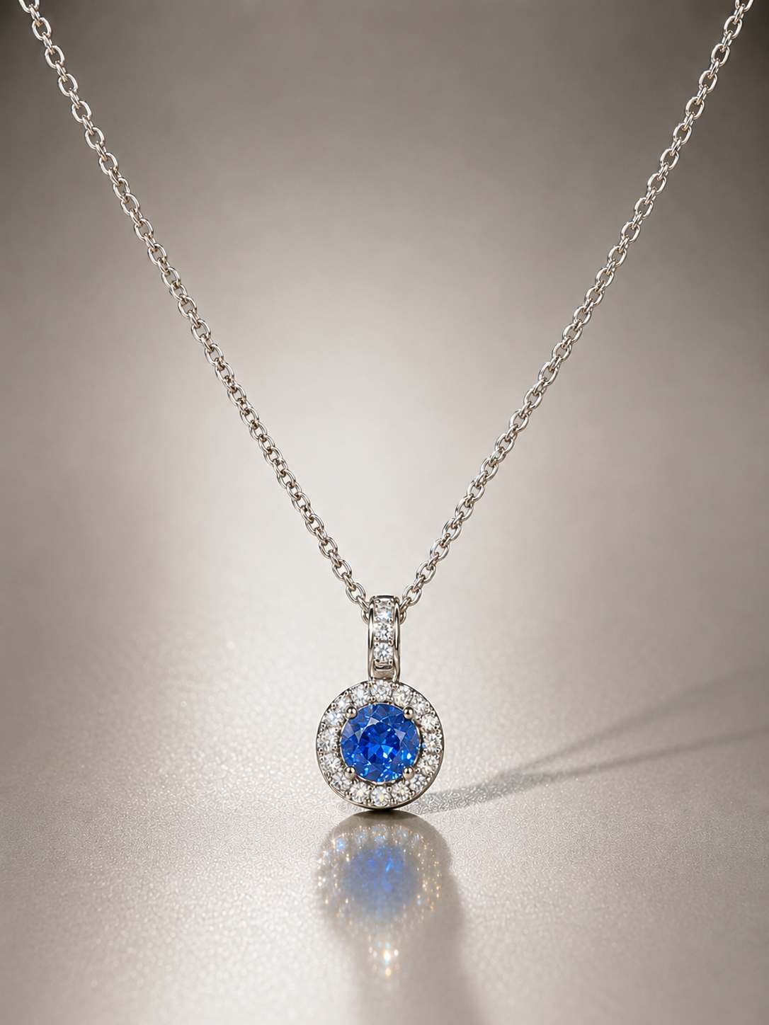 Shapur Classic Sapphire Diamond Pendant