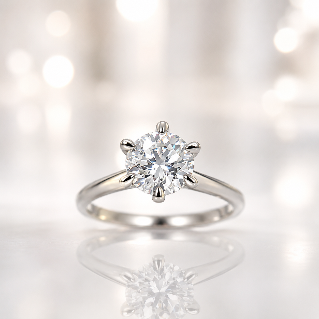 Shapur Mozaffarian Round Brilliant Diamond Ring