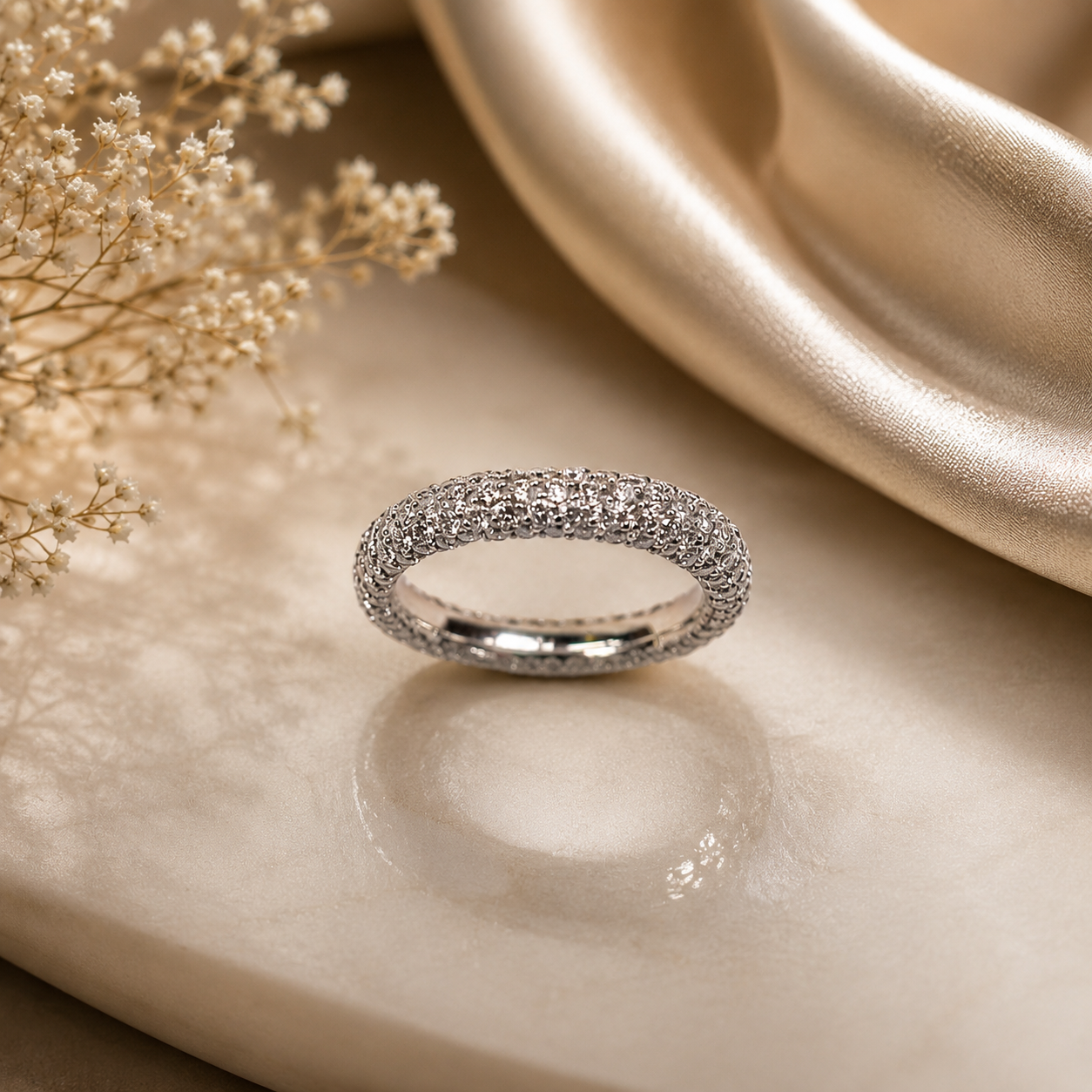 Shapur Mozaffarian Micropave Diamond Eternity Band