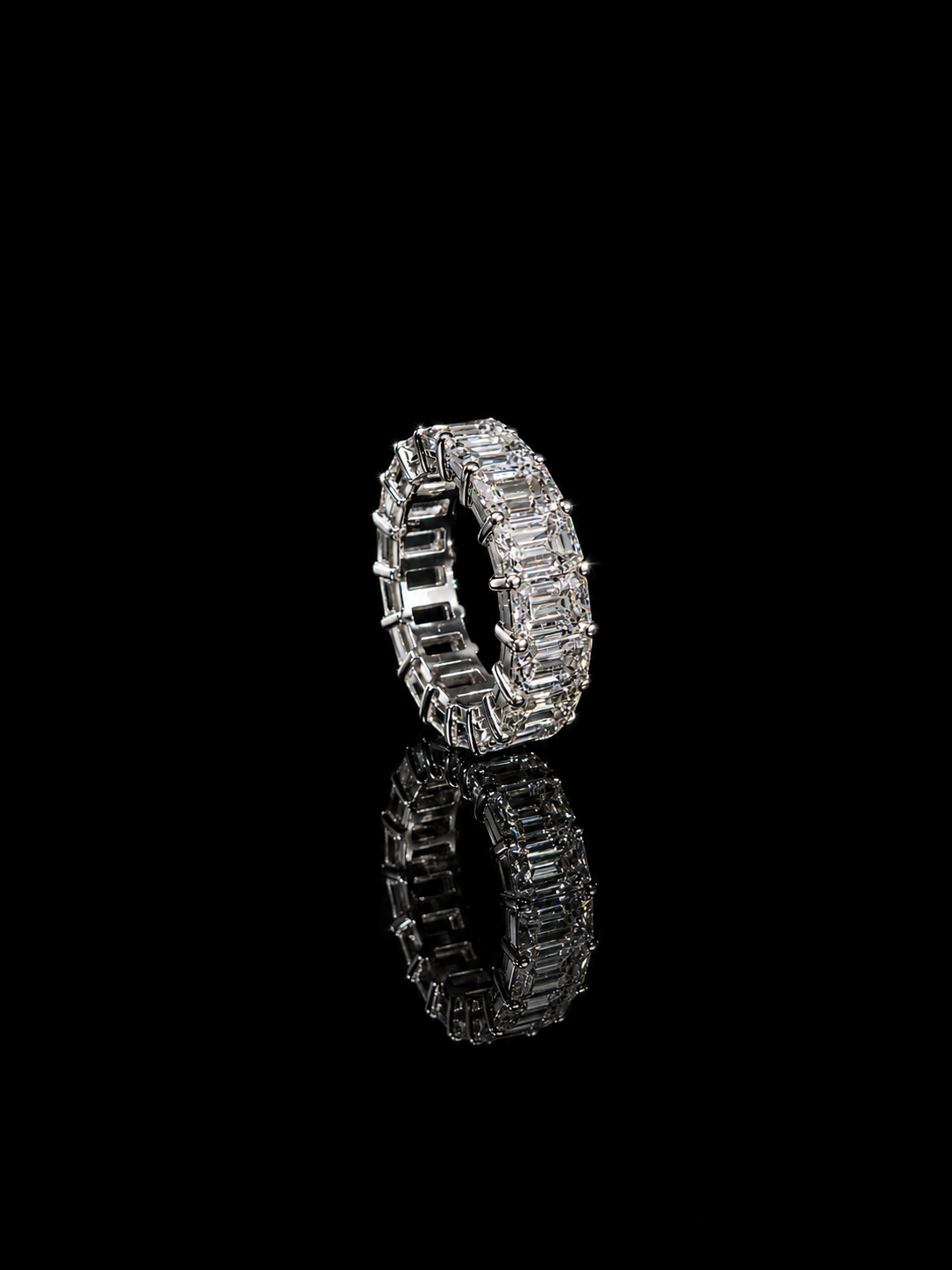 Shapur Scintillating Fine Emerald Cut Diamond Eternity Band