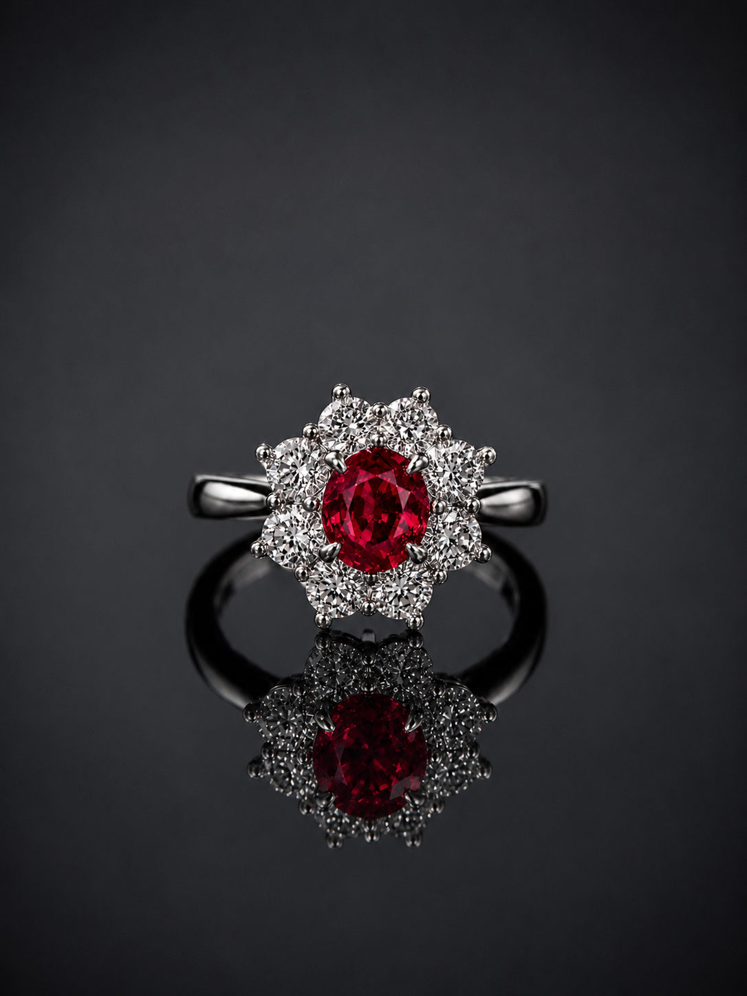 2.07ct Natural Burma Ruby Ring