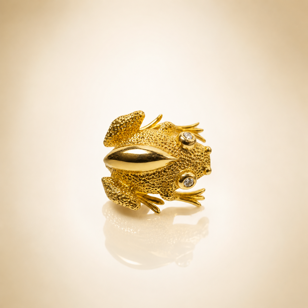 Gold & Diamond Frog Brooch Tiffany & Co