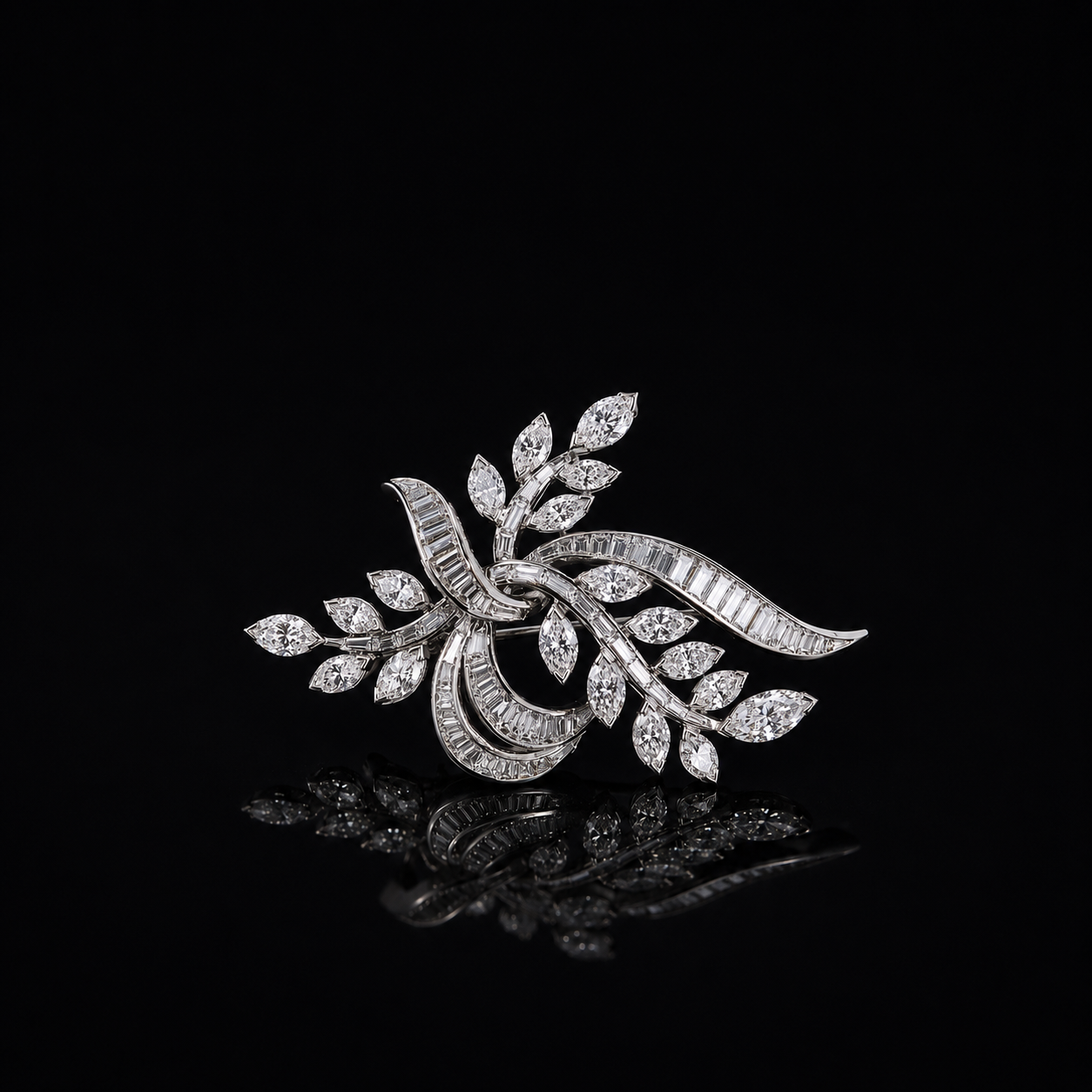 Art Deco Diamond Brooch