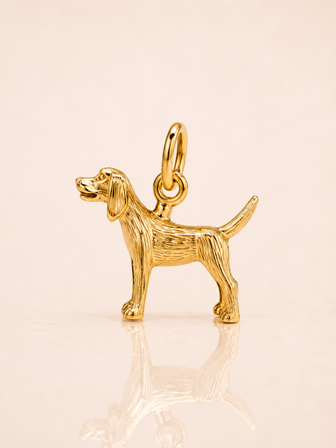 Fine 14K Gold Beagle Dog Charm