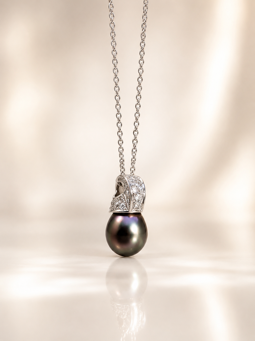 Tahitian Pearl & Diamond Pendant