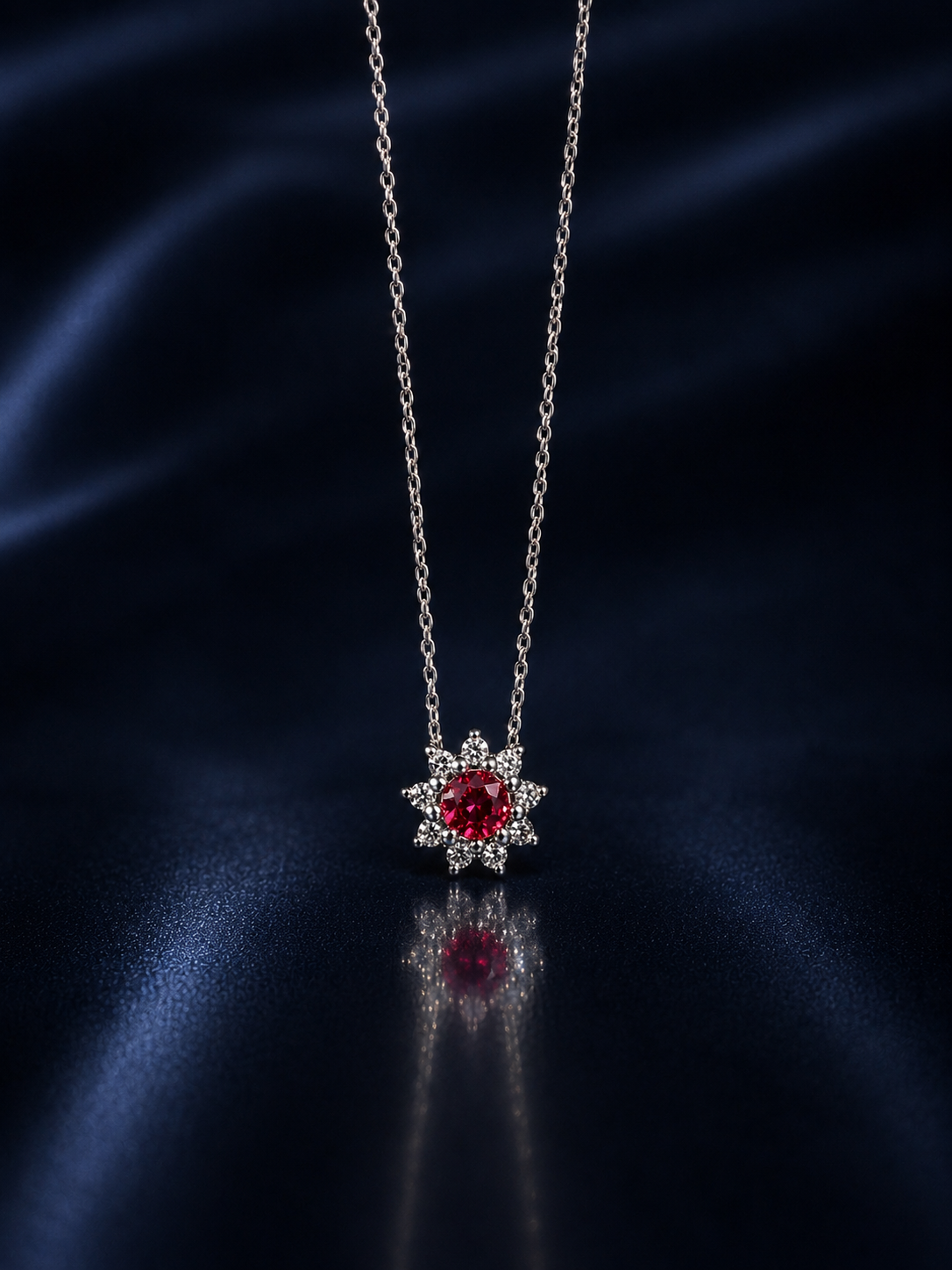 0.60ct Ruby & 0.51ct Diamond Shapur Pendant