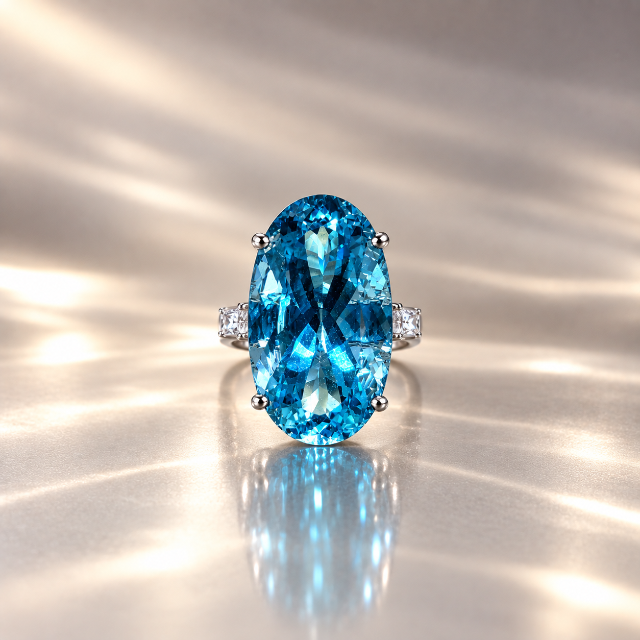 Fine Aquamarine Ring
