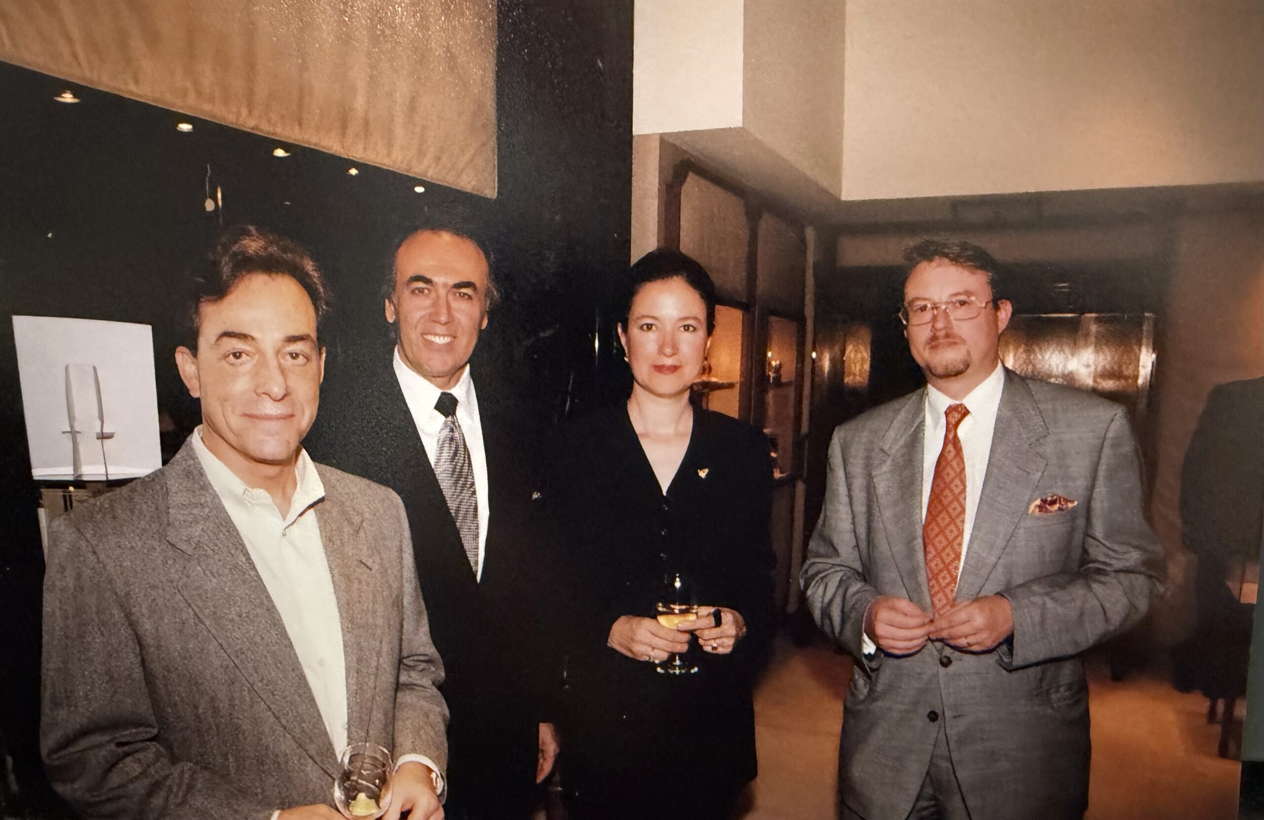 Shapur Mozaffarian, Narcis Mozaffarian & Guests at his boutique located in the lobby of the St. Francis Hotel on Union Square